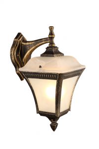 Настенный светильник уличный MEMPHIS черно-золотой/белый E27 1*60W 220V арт.A3161AL-1BN ― интернет-магазин Свет Вокруг