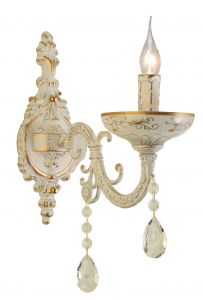 Бра декоративное "свеча" DUBAI бело-золотой E14 1*40W A5335AP-1WG ― интернет-магазин Свет Вокруг
