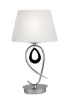 Настольная лампа декоративная OML-600 хром/белый E27 1*60W 220V арт.OML-60004-01