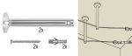 Направляющая/Отвес, для прикручивания, 1 пара Wire Systems 17824