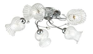 Потолочная люстра FRIZZA хром/стекло/хрусталь E14 5*40W 220V 3073/5C ― интернет-магазин Свет Вокруг