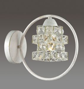 Бра декоративное LUSSA белый/зол.патина/хрусталь E27 1*40W 220V арт.3104/1W ― интернет-магазин Свет Вокруг