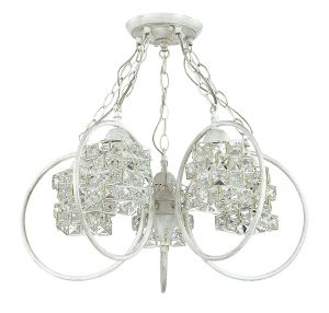 Подвесная люстра LUSSA белый/зол.патина/хрусталь E27 5*40W 220V арт.3104/5C ― интернет-магазин Свет Вокруг