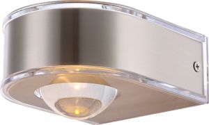 Настенный светильник светодиодный уличный DEK серебристый 3,5W 1XLED 6V IP44 34179 ― интернет-магазин Свет Вокруг