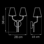 Бра настенное DIAFANO 2х40W G9 хром арт.758624