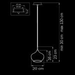 Подвесной светильник PENTOLA 1х25W G9 хром/дымчатый арт.803047