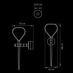 Бра FORMA 1х40W E14 красный/черный арт.808652