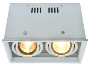 Накладной светильник поворотный CARDANI белый GU10 2*50W 220V арт.A5942PL-2WH ― интернет-магазин Свет Вокруг