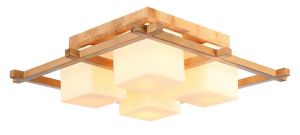 Потолочная люстра WOODS светло-коричневый/белый E27 4*60W 220V арт.A8252PL-4BR ― интернет-магазин Свет Вокруг