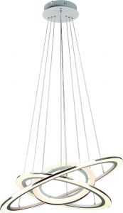 Подвесная люстра светодиодная TUTTO хром/белый LED 72W 220V 5040Lm 3000K A9305SP-3WH ― интернет-магазин Свет Вокруг