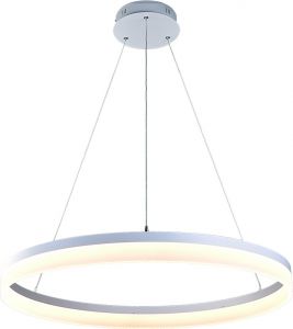 Подвесная люстра светодиодная ROTONDO белый LED 1*50W 220V 3100Lm 3000K A9308SP-1WH ― интернет-магазин Свет Вокруг