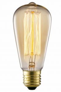 Лампа накаливания ретро BULBS груша, прозрачный E27 60W 220V 350Lm 2700K арт.ED-ST64-CL60 ― интернет-магазин Свет Вокруг