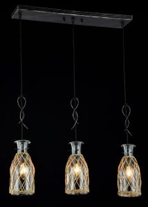 Подвесной светильник Rappe черный/прозрачный E14 3*40W 220V арт. H099-03-B ― интернет-магазин Свет Вокруг