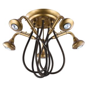 Потолочная люстра LOFT античная латунь Gu10 5*50W 220V арт. LSP-9755 ― интернет-магазин Свет Вокруг