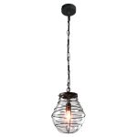 Подвесной светильник LOFT черный/хром/прозрачный E27 1*60W 220V арт.LSP-9872