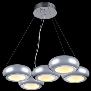 Подвесная люстра светодиодная Pulsar хром/белый LED 5*12W 220V 11550Lm арт. MOD780-05-N ― интернет-магазин Свет Вокруг