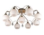 Потолочная люстра OML-319 золото/белый/хрусталь E14 9*60W 220V арт.OML-31907-09