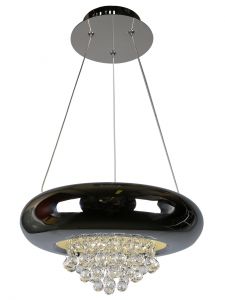 Подвесная люстра светодиодная OML-425 черный хром/хрусталь LED 18W 220V арт.OML-42513-01 ― интернет-магазин Свет Вокруг